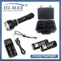 HI-MAX X7 3 * Cree XM-L2 U2 LED 3000 lúmen luz de mergulho levou tocha lanterna